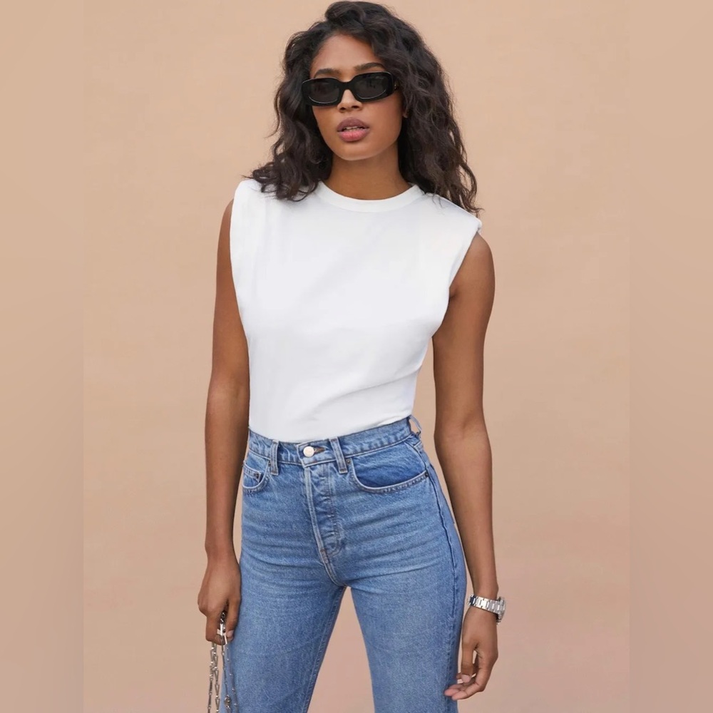NWOT Reformation Belfort Top in Vintage White S